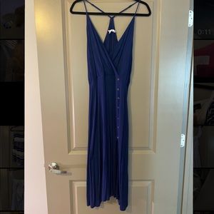 LuLus x Lush Navy Midi Dress